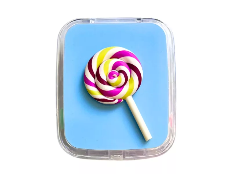 Lollipop figure contact lens storage set, Colour: baby blue