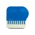 Piano pattern contact lens storage kit, Colour: Blue