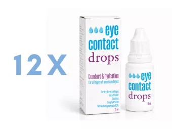 EyeContact Drops – Hydrating Comfort Eye Drops, 12x15 ml