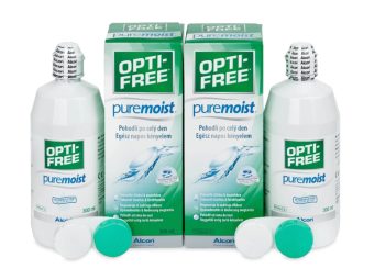   OPTI-FREE PureMoist (2x300 ml), kontaktlencse folyadék csomag 2 tokkal