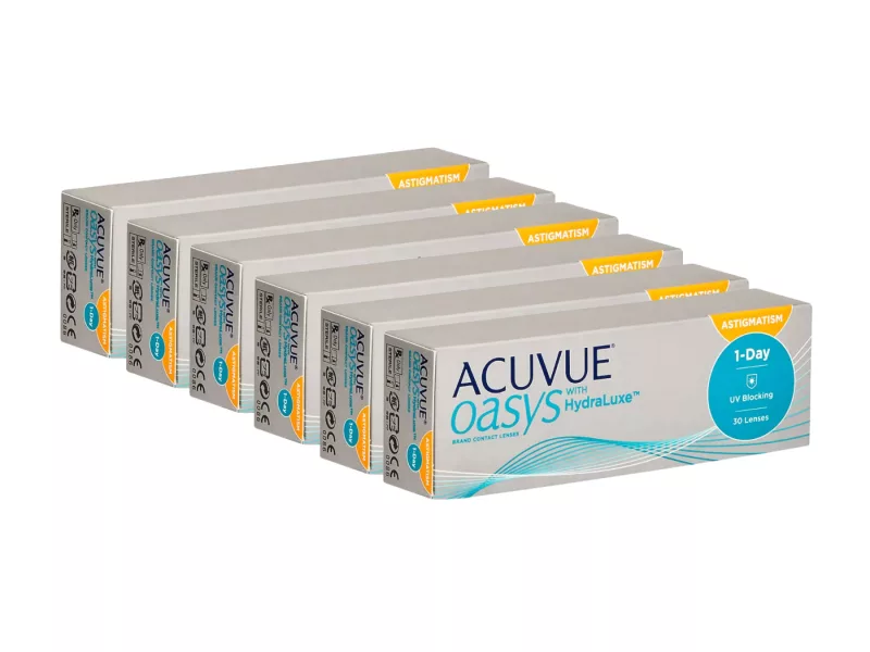 Acuvue Oasys 1-Day For Astigmatism With Hydraluxe (180 lenses)