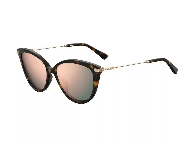 MOSCHINO- MOS069/S SUNGLASSES BLACK / GREY WOMEN\'S Moschino MOS069/S 807/9O Cat Eye Black Sunglasses  main image 4